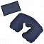 Подушка надувная дорожная в футляре; синий;  с логотипом в Санкт-Петербурге заказать по выгодной цене в кибермаркете AvroraStore