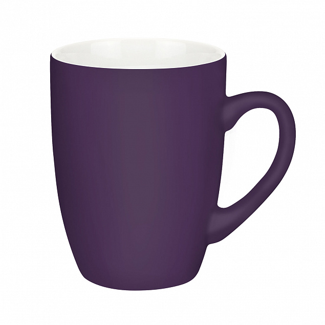 Керамическая кружка Alba 350 ml, soft-touch, фиолетовая с логотипом в Санкт-Петербурге заказать по выгодной цене в кибермаркете AvroraStore