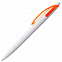 Ручка шариковая Bento, белая с оранжевым с логотипом в Санкт-Петербурге заказать по выгодной цене в кибермаркете AvroraStore