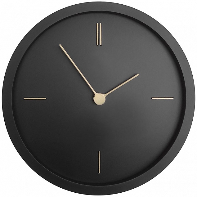 Часы настенные Bronco Thelma, черные с логотипом в Санкт-Петербурге заказать по выгодной цене в кибермаркете AvroraStore