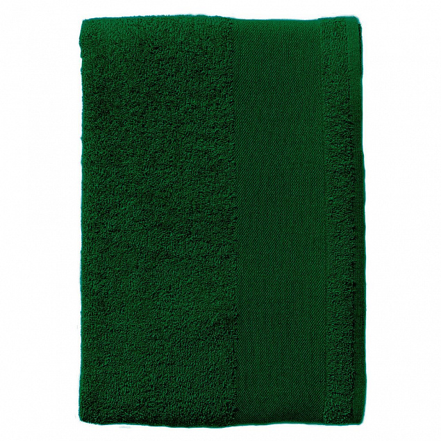 Полотенце махровое Island Large, темно-зеленое с логотипом в Санкт-Петербурге заказать по выгодной цене в кибермаркете AvroraStore