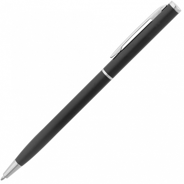 Ручка шариковая Hotel Chrome, ver.2, черная с логотипом в Санкт-Петербурге заказать по выгодной цене в кибермаркете AvroraStore