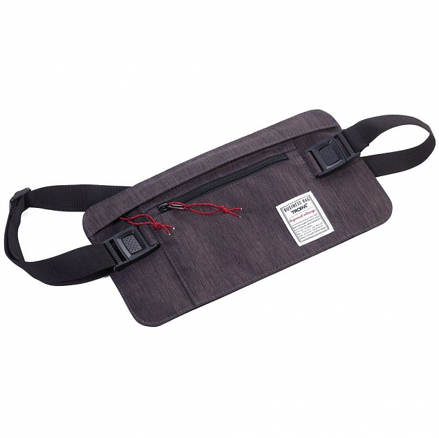 Поясная сумка Business Belt Bag с RFID-защитой, серая с логотипом в Санкт-Петербурге заказать по выгодной цене в кибермаркете AvroraStore
