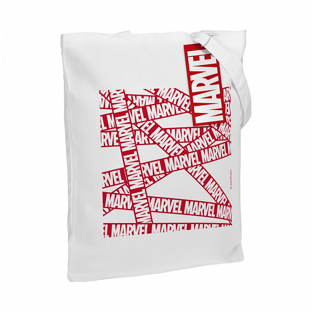 Холщовая сумка Marvel, белая с логотипом в Санкт-Петербурге заказать по выгодной цене в кибермаркете AvroraStore