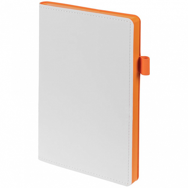 Ежедневник White Shall, недатированный, белый с оранжевым с логотипом в Санкт-Петербурге заказать по выгодной цене в кибермаркете AvroraStore