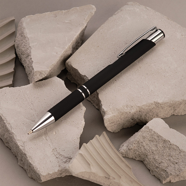 Шариковая ручка Alpha, черная с логотипом в Санкт-Петербурге заказать по выгодной цене в кибермаркете AvroraStore