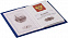 Обложка для паспорта Twill, синяя с логотипом в Санкт-Петербурге заказать по выгодной цене в кибермаркете AvroraStore