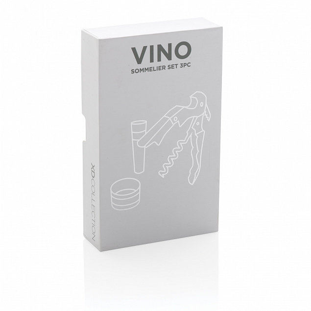 Винный набор сомелье Vino, 3 шт. с логотипом в Санкт-Петербурге заказать по выгодной цене в кибермаркете AvroraStore