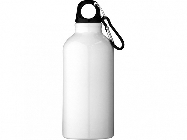 Бутылка Oregon с карабином 400мл, белый с логотипом в Санкт-Петербурге заказать по выгодной цене в кибермаркете AvroraStore
