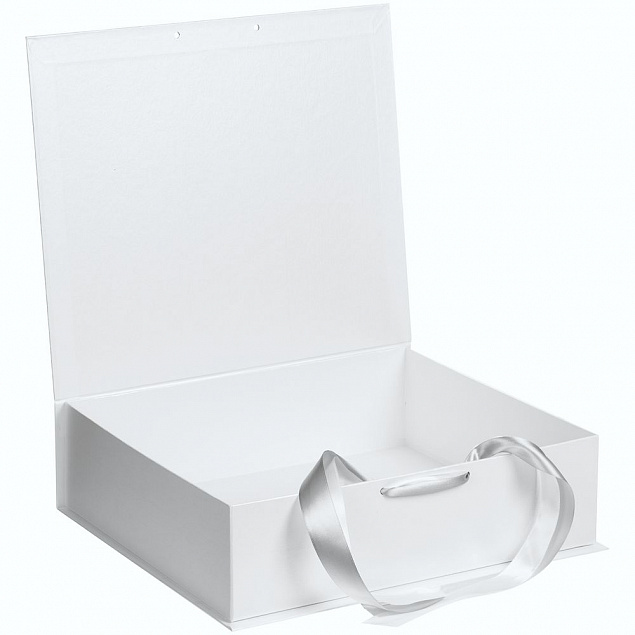 Коробка на лентах Tie Up, белая с логотипом в Санкт-Петербурге заказать по выгодной цене в кибермаркете AvroraStore