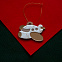 Ёлочная игрушка Самолетик (белый с золотым ) с логотипом в Санкт-Петербурге заказать по выгодной цене в кибермаркете AvroraStore