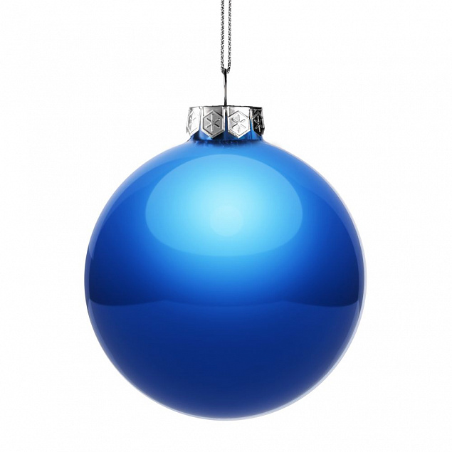 Елочный шар Finery Gloss, 10 см, глянцевый синий с логотипом в Санкт-Петербурге заказать по выгодной цене в кибермаркете AvroraStore