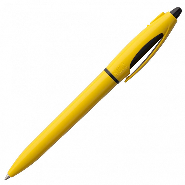 Ручка шариковая S! (Си), желтая с логотипом в Санкт-Петербурге заказать по выгодной цене в кибермаркете AvroraStore