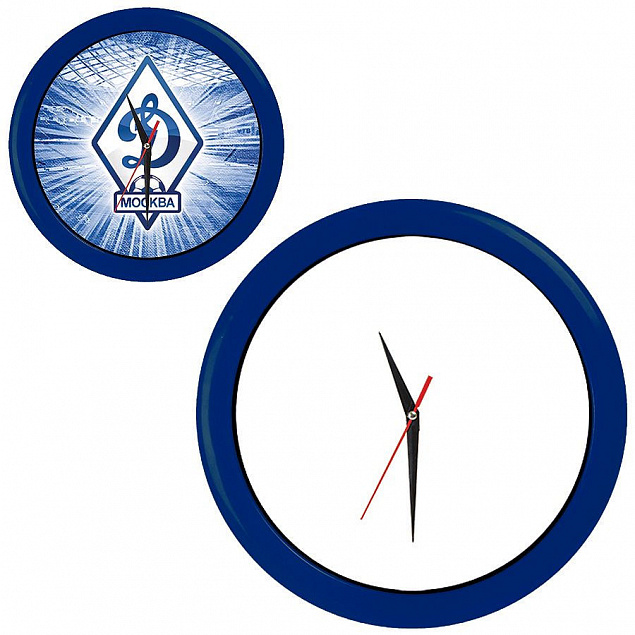 Часы настенные "ПРОМО" разборные ; яркий синий, D28,5 см; пластик с логотипом в Санкт-Петербурге заказать по выгодной цене в кибермаркете AvroraStore