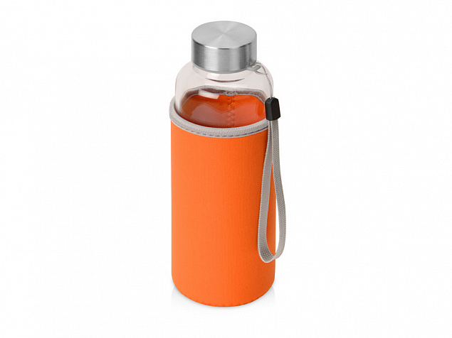 Бутылка для воды Pure c чехлом, 420 мл, оранжевый с логотипом в Санкт-Петербурге заказать по выгодной цене в кибермаркете AvroraStore