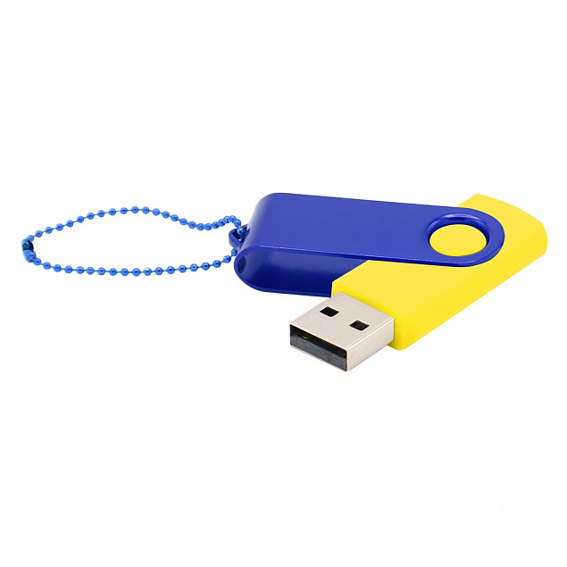 Флешка Designer To Go 2.0 USB 16Gb, желтый/синий с логотипом в Санкт-Петербурге заказать по выгодной цене в кибермаркете AvroraStore