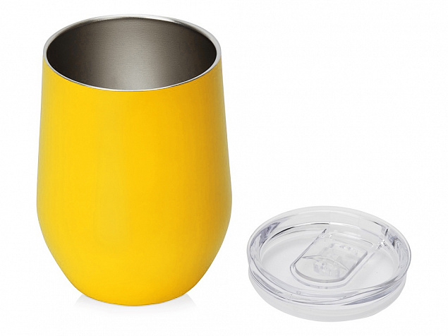 Вакуумная термокружка Sense, желтый с логотипом в Санкт-Петербурге заказать по выгодной цене в кибермаркете AvroraStore