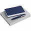 Набор Basis: ежедневник 10х16 см и ручка, синий с логотипом в Санкт-Петербурге заказать по выгодной цене в кибермаркете AvroraStore
