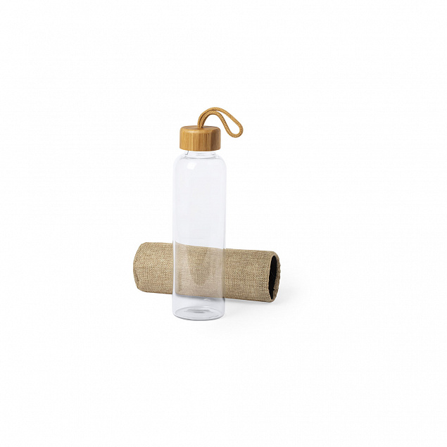 Бутылка для воды в чехле 0,5 л, стекло с логотипом в Санкт-Петербурге заказать по выгодной цене в кибермаркете AvroraStore