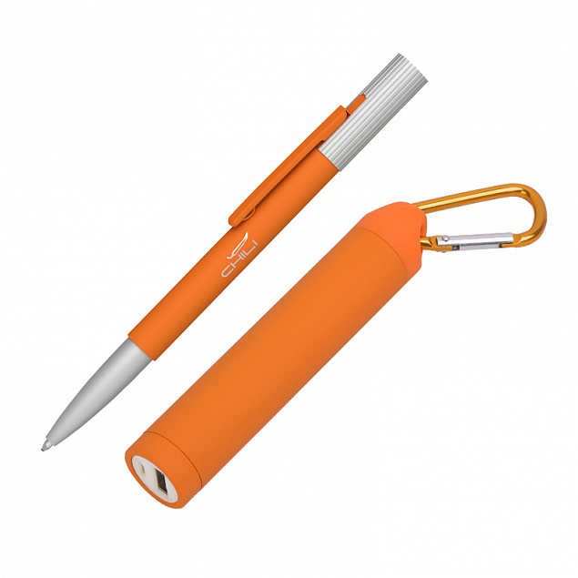 Набор ручка "Clas" + зарядное устройство "Minty" 2800 mAh в футляре, покрытие soft touch с логотипом в Санкт-Петербурге заказать по выгодной цене в кибермаркете AvroraStore