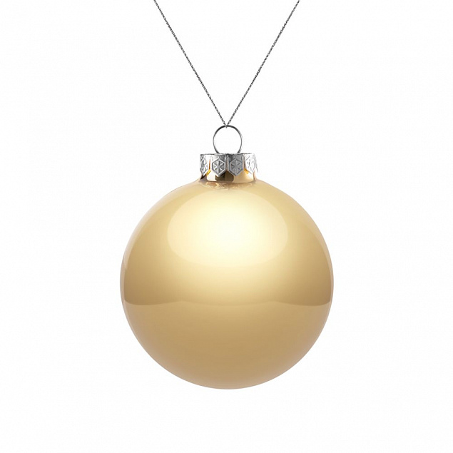 Елочный шар Finery Gloss, 8 см, глянцевый золотистый с логотипом в Санкт-Петербурге заказать по выгодной цене в кибермаркете AvroraStore