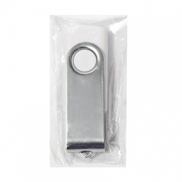 USB flash-карта "Dot" (8Гб), белый, 5,8х2х1,1см,пластик металл с логотипом в Санкт-Петербурге заказать по выгодной цене в кибермаркете AvroraStore