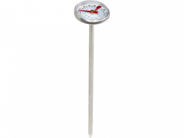 Met Термометр для барбекю, серебристый с логотипом в Санкт-Петербурге заказать по выгодной цене в кибермаркете AvroraStore