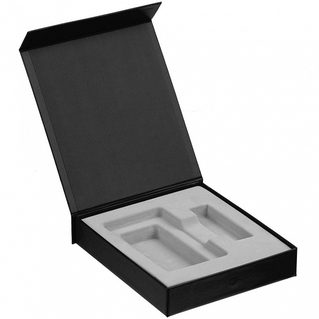 Коробка Latern для аккумулятора 5000 мАч и флешки, черная с логотипом в Санкт-Петербурге заказать по выгодной цене в кибермаркете AvroraStore