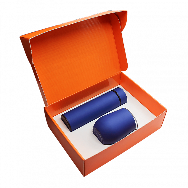 Набор Hot Box C (софт-тач) W, синий с логотипом в Санкт-Петербурге заказать по выгодной цене в кибермаркете AvroraStore