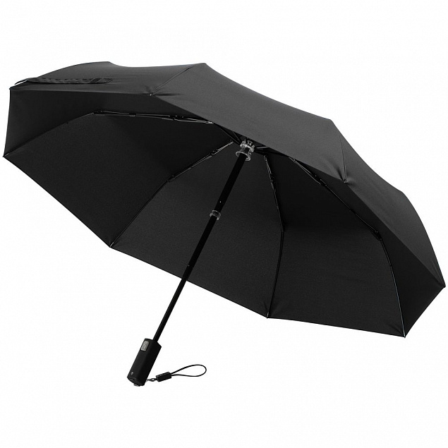 Зонт складной City Guardian, электрический, черный с логотипом в Санкт-Петербурге заказать по выгодной цене в кибермаркете AvroraStore