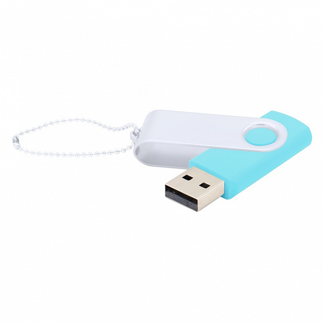 Флешка Designer To Go 2.0 USB 16Gb, бирюзовый/белый с логотипом в Санкт-Петербурге заказать по выгодной цене в кибермаркете AvroraStore