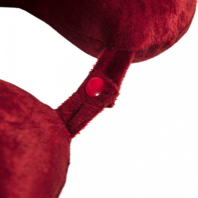 Подушка дорожная  "SOFT"; memory foam, микрофибра, красный с логотипом в Санкт-Петербурге заказать по выгодной цене в кибермаркете AvroraStore