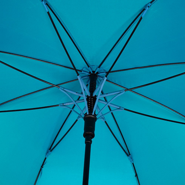 Зонт-трость Undercolor с цветными спицами, бирюзовый с логотипом в Санкт-Петербурге заказать по выгодной цене в кибермаркете AvroraStore