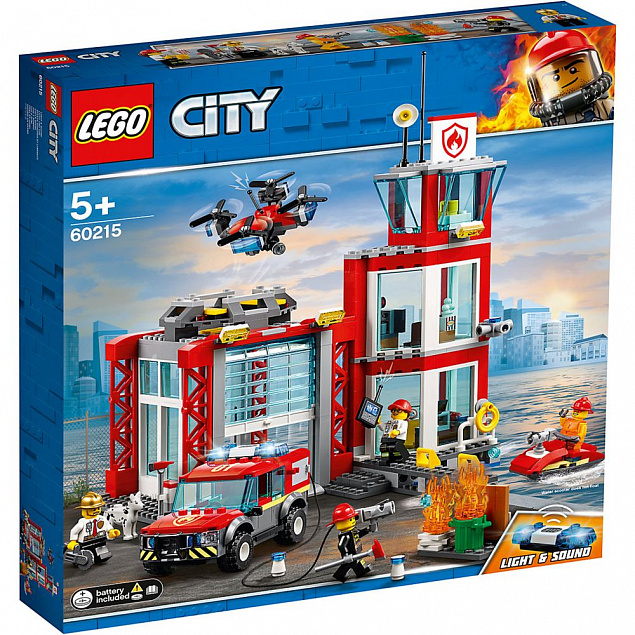 Конструктор «LEGO City. Пожарное депо» с логотипом в Санкт-Петербурге заказать по выгодной цене в кибермаркете AvroraStore