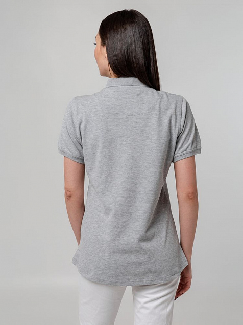 Рубашка поло женская Virma Stretch Lady, серый меланж с логотипом в Санкт-Петербурге заказать по выгодной цене в кибермаркете AvroraStore