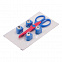 Набор мини-дыроколов и ножниц fun-design, синий с логотипом в Санкт-Петербурге заказать по выгодной цене в кибермаркете AvroraStore