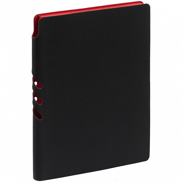 Ежедневник Flexpen Black, недатированный, черный с красным с логотипом в Санкт-Петербурге заказать по выгодной цене в кибермаркете AvroraStore