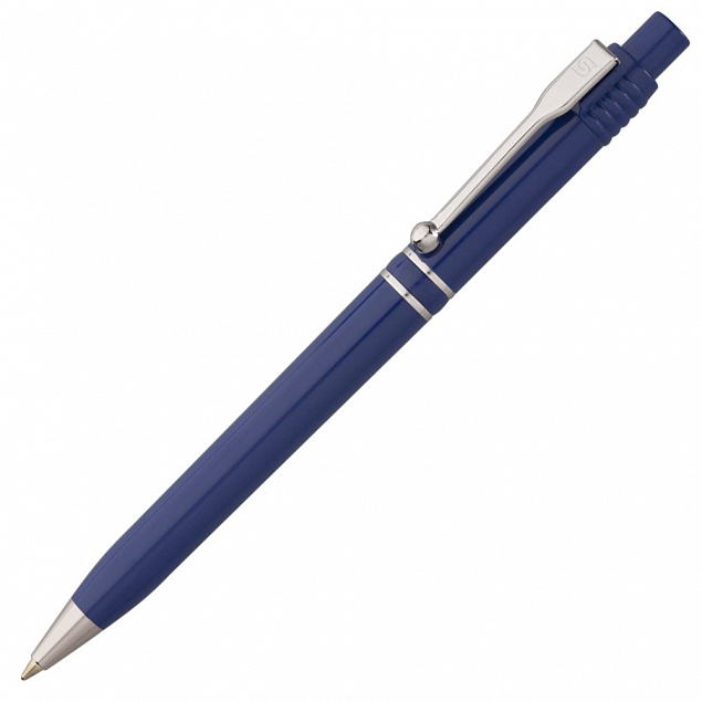 Ручка шариковая Raja Chrome, синяя с логотипом в Санкт-Петербурге заказать по выгодной цене в кибермаркете AvroraStore