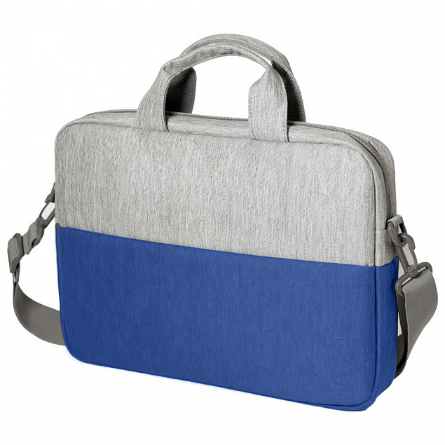 Конференц-сумка BEAM NOTE, серый/ярко-синий, 39х30х6.5 см, ткань верха:100% полиамид, под-д:100%поли с логотипом в Санкт-Петербурге заказать по выгодной цене в кибермаркете AvroraStore